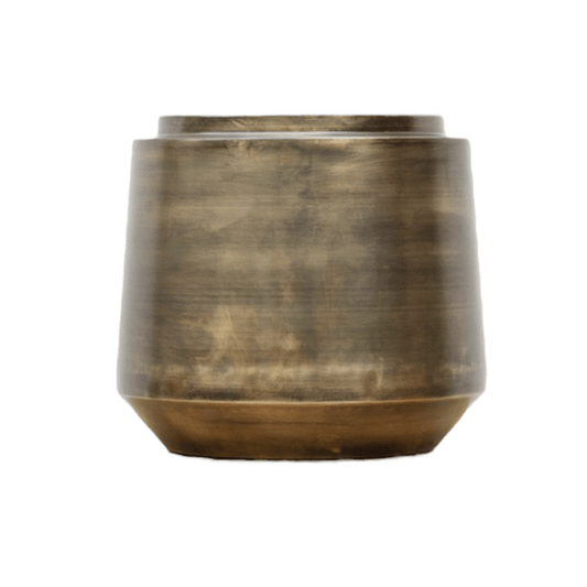 Pflanztopf Indigo Vintage Gold – D33cm x H31cm – Dekorativer Blumentopf im Antik-Look – Eleganter Pflanzkübel mit Wasserablauf – Für Wohnzimmer, Schlafzimmer & Büro 
