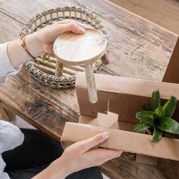 Pflanzenständer Holz Ø12cm – Moderner Pflanzenhalter – Erhöhung für Zimmerpflanzen – 10,5cm hoch – Natürliche Deko für mehr Atmosphäre 