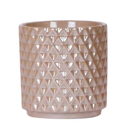 Diamant Perle Dekotopf - Sand - Ø9cm 