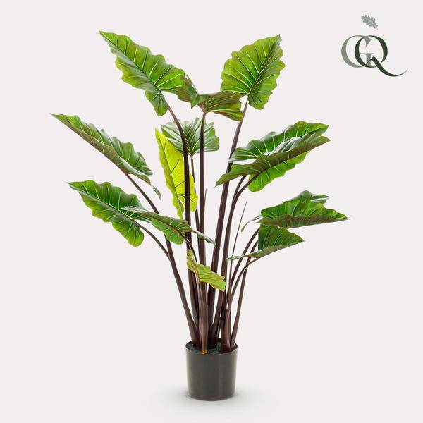 Kunstpflanze - Colocasia Pink China - Elefantenohr - 130 cm 