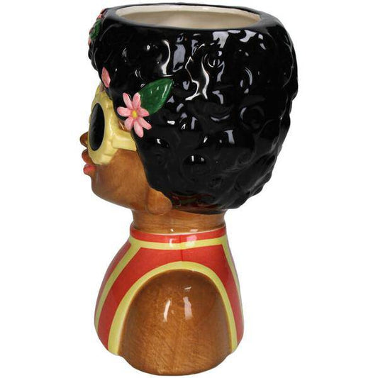 Vase - Jenny – Damenfigur aus Dolomit – 22 cm hoch – Skulpturale Dekovase – Künstlerisches Wohnaccessoire – Für Trockenblumen & als Dekoobjekt 
