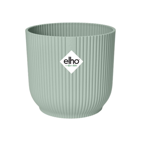 Pflanztopf Vibes Fold – Grün – D14cm x H13cm – Moderner Blumentopf mit Rillenstruktur – Mit Wasserablauf – Dekorativer Übertopf für Zimmerpflanzen – Für Wohnzimmer, Fensterbank & Büro 