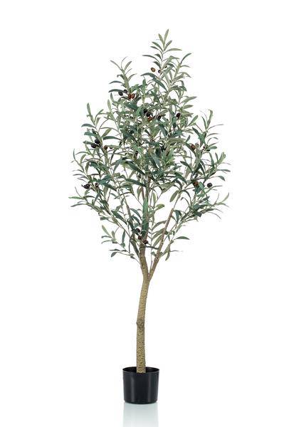 Kunstpflanze Olea europaea – Olivenbaum – 140cm – pflegeleicht – dekorativer Kunstbaum für Zuhause & Büro 