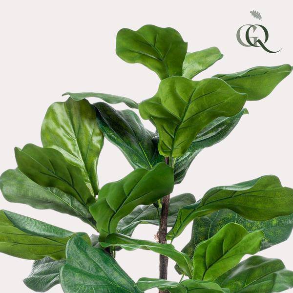 Kunstpflanze - Ficus Lyrata - Tabakpflanze - 90 cm 