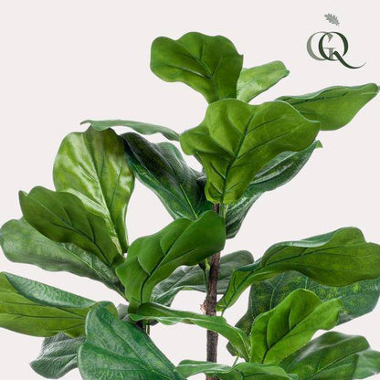 Kunstpflanze - Ficus Lyrata - Tabakpflanze - 90 cm 