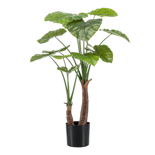 Alocasia – Künstliche Zimmerpflanze – Pfeilblätter – ↕110 cm – Tropische Deko für Wohnzimmer, Flur & Wintergarten 