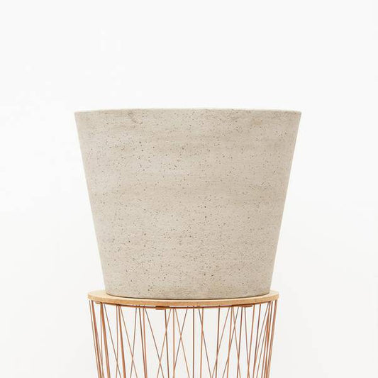 Eimer Topf Beige Washed – L – 58x50cm – Großer Pflanzeimer aus robustem Material – Stilvoll & vielseitig für Garten, Balkon & Innenbereich 