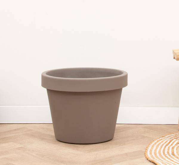 Topf Lira Tortora – Pflanzgefäß Ø65cm x H58cm – Moderner Pflanzkübel – Hochwertiges Material – Ideal für große Zimmerpflanzen und Outdoor 