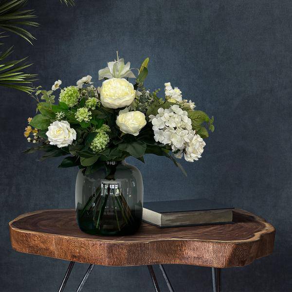 Kunstblumen - Blumenstrauß - Bouquet M - Weißer Traum - 60 cm 
