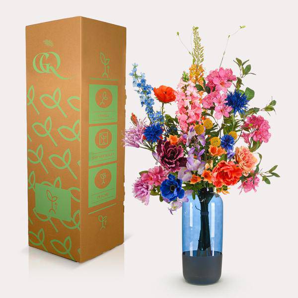Künstlicher Blumenstrauß Luxury Glam – XL Kunstblumen Bouquet – 90cm hoch – Pflegeleichte Deko – Realistischer Look – Eleganter XL-Strauß für Zuhause & Büro 