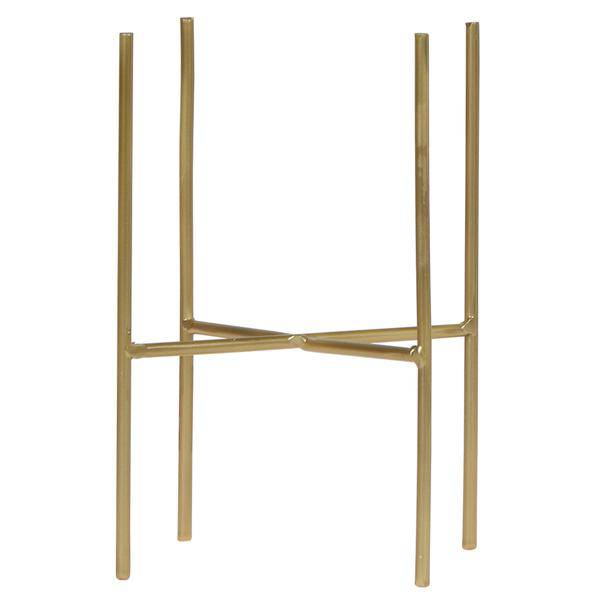 Goldener Metall-Pflanzenständer Ø12cm – Moderner Pflanzenhalter – Verstellbare Erhöhung 7,5cm/11cm – Edle Deko für Zimmerpflanzen 