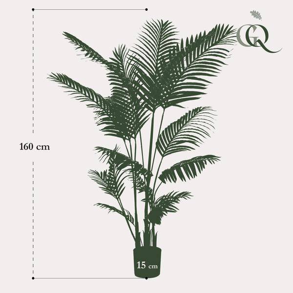 Kunstpalme Howea forsteriana – 160 cm – Realistische Kentia-Palme – Pflegefrei – Hypoallergen – Für Wohnzimmer, Büro & Wintergarten – Tropisches Deko-Highlight 