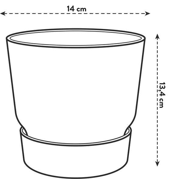 Topf Greenville Rund Grün – Ø14cm x H13cm – Moderner Pflanztopf für Zimmerpflanzen & Outdoor – Nachhaltig & dekorativ 