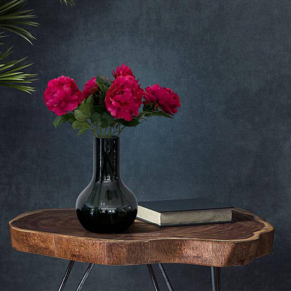 Künstliche Blumenstrauß Pfingstrosen Dunkelrosa – 5 Stück je 65cm – Realistische Kunstblumen – Eleganter Deko Blumenstrauß – Langlebige & pflegeleichte Dekoration für Zuhause, Büro & Events 