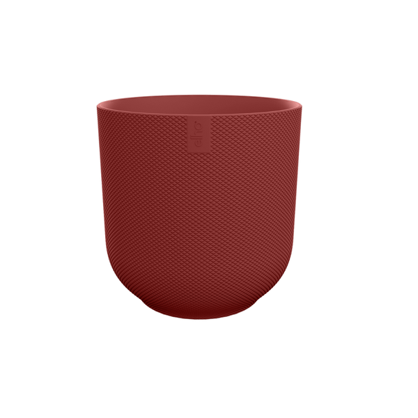 Jazz Pflanztopf Rot – D14 x H13 – Moderner Blumentopf für Innen & Außen – Eleganter runder Pflanzkübel aus Kunststoff – Dekorativer Übertopf für Zimmer- & Gartenpflanzen 