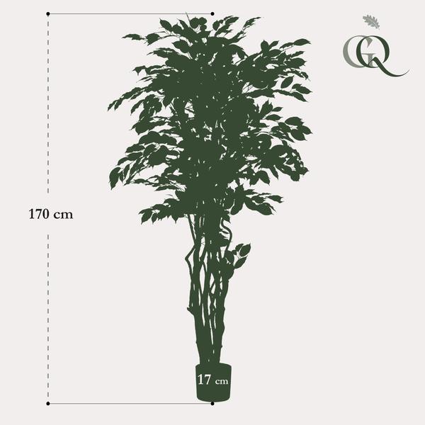 Ficus Liana – Künstliche Zimmerpflanze – ↕170 cm – Realistische Stiefmütterchen-Pflanze – Dekoration für Wohnzimmer, Flur & Wintergarten 