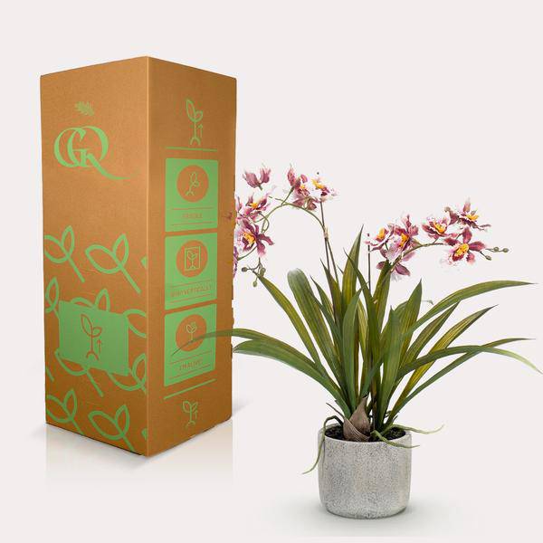 Künstliche Pflanze - Orchidee - Bordeaux - ↨45cm 