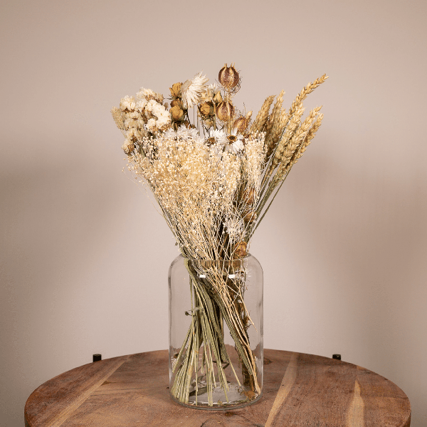 Trockenblumen Feldblumenstrauß Natürlich – Blumenstrauß – Ø15cm ↕35cm – Natürliche Farben – Getrocknete Blumen – Nachhaltige Deko – Pflegefrei 