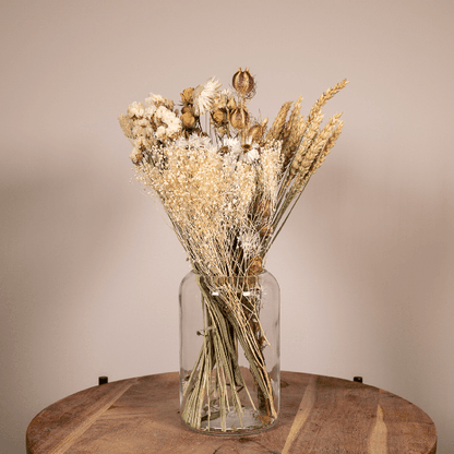 Trockenblumen Feldblumenstrauß Natürlich – Blumenstrauß – Ø15cm ↕35cm – Natürliche Farben – Getrocknete Blumen – Nachhaltige Deko – Pflegefrei 