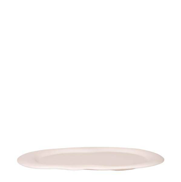 Wolkenteller - Ovales Tablett Ø30cm - Travertin - Dekoration 