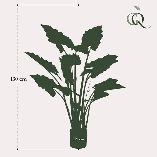 Kunstpflanze - Colocasia Pink China - Elefantenohr - 130 cm 