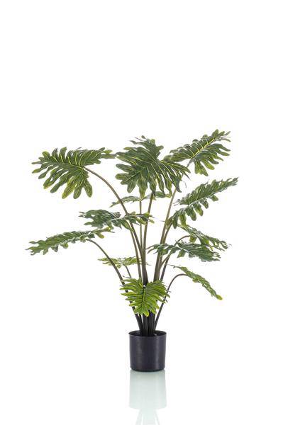 Kunstpflanze Philodendron – 80 cm – Realistische Zimmerpflanze – Pflegefrei – Flexibel formbar – Für Wohnzimmer, Büro & Hängeampel – Tropischer Look 