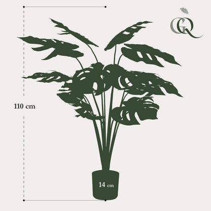 Kunstpflanze - Monstera Deliciosa - Löcherpflanze - 95 cm 