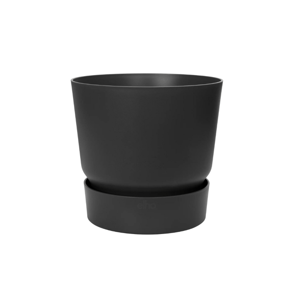 Greenville Pflanztopf Schwarz – D18 x H17 – Moderner Blumentopf für Innen & Außen – Stilvolles Pflanzgefäß – Eleganter Übertopf für kleine Zimmerpflanzen & Kräuter 