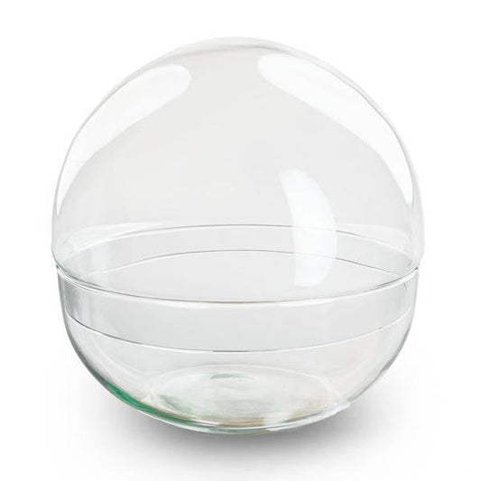 Flaschengarten – Terrarienflasche Dome – geschlossenes Kuppel-Terrarium aus recyceltem Glas – Ø28cm – ↑28cm – Klarglas – DIY Pflanzengefäß 