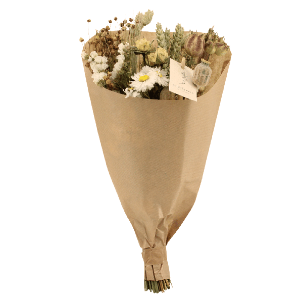 Trockenblumen Feldblumenstrauß Natürlich – Blumenstrauß – Ø15cm ↕35cm – Natürliche Farben – Getrocknete Blumen – Nachhaltige Deko – Pflegefrei 