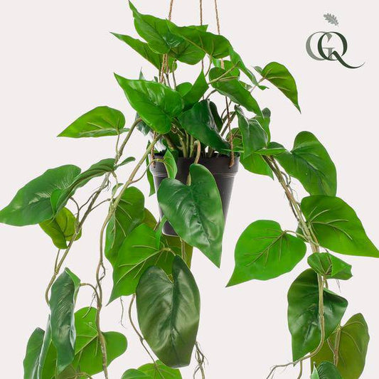 Kunstpflanze - Philodendron Hängepflanze - 80 cm 