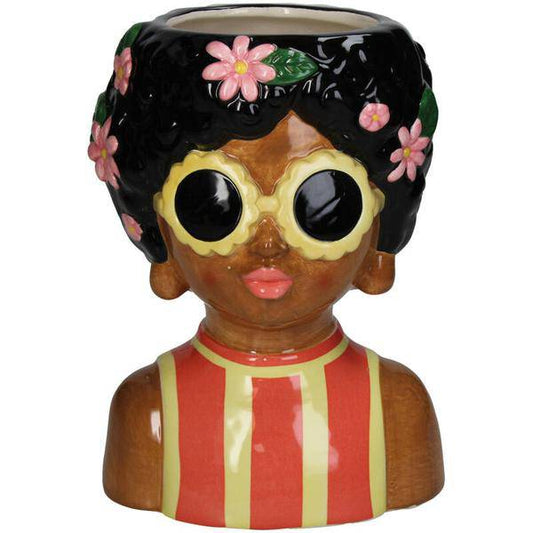 Vase - Jenny – Damenfigur aus Dolomit – 22 cm hoch – Skulpturale Dekovase – Künstlerisches Wohnaccessoire – Für Trockenblumen & als Dekoobjekt 