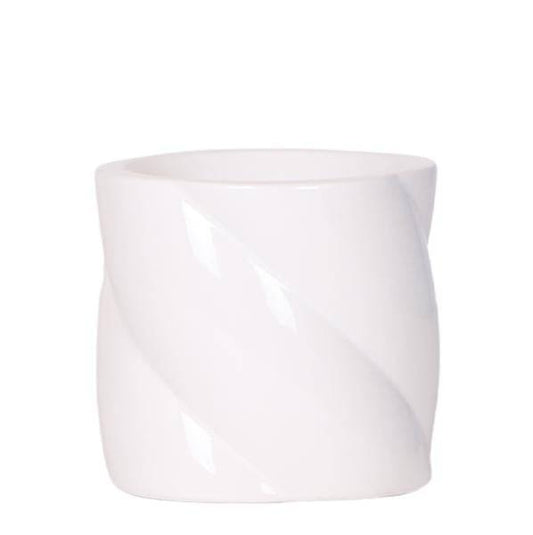 Candy Blumentopf Weiß Ø9cm – Dekorativer Keramiktopf in moderner runder Form – Pflanzentopf für Orchideen, Sukkulenten & Zimmerpflanzen – Stilvolle Blumendeko für Wohnzimmer, Küche & Büro 