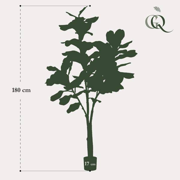 Kunstpflanze - Ficus Lyrata - Tabakpflanze - 180 cm 