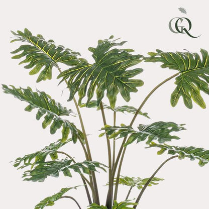 Kunstpflanze Philodendron – 80 cm – Realistische Zimmerpflanze – Pflegefrei – Flexibel formbar – Für Wohnzimmer, Büro & Hängeampel – Tropischer Look 