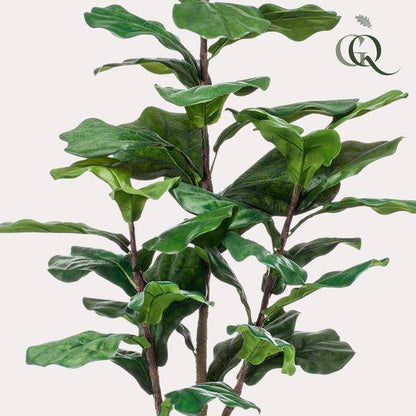 Kunstpflanze - Ficus Lyrata - Tabakpflanze - 120 cm 