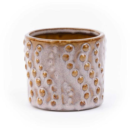 Topfset Madrid – 6-teilig – Keramiktöpfe Ø7,2cm x H6,3cm – Mini-Pflanztöpfe mit einzigartigen Mustern – Boho & Modern 