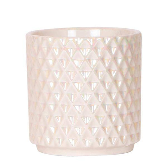 Diamant Perlen Dekotopf - Travertin - Ø9cm 