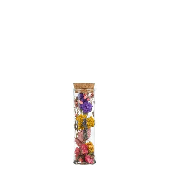 Getrocknete Blumen – Wunderbottle – Multi – 12 Blumen – ↕10cm – Kleine Glasflasche mit Trockenblumen – Dekoration & Geschenkidee – Tischdeko Hochzeit Geburtstag 