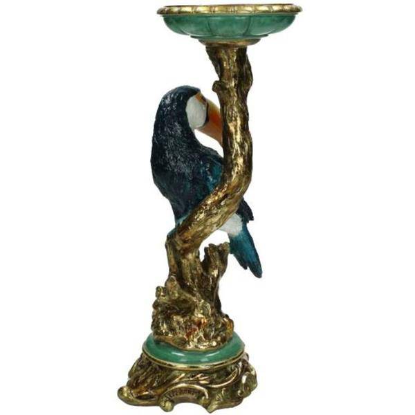 Kerzenständer Tukan – Bunter Kerzenhalter – 30 cm – Tropisches Design – Indoor & Outdoor 
